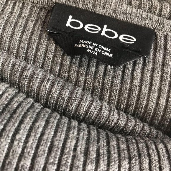 Bebe Dresses Bebe Rib Knit Off Shoulder Midi Sweater Dress Med Poshmark